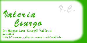 valeria csurgo business card