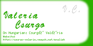 valeria csurgo business card